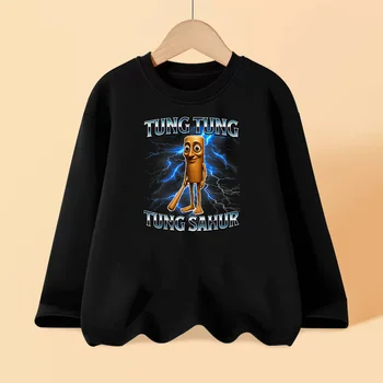 Italian Brainrot Long Sleeve T-shirt for Children Spring and Autumn Cotton Shirt for Boys Girls Cartoon Tops 3-14T 4