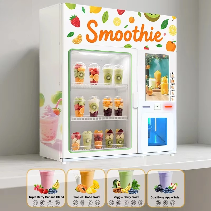 آلة كومبو ذكية جميلة ومتينة لعام 2025 للمبيعات آلة بيع عصير المشروبات الصحية