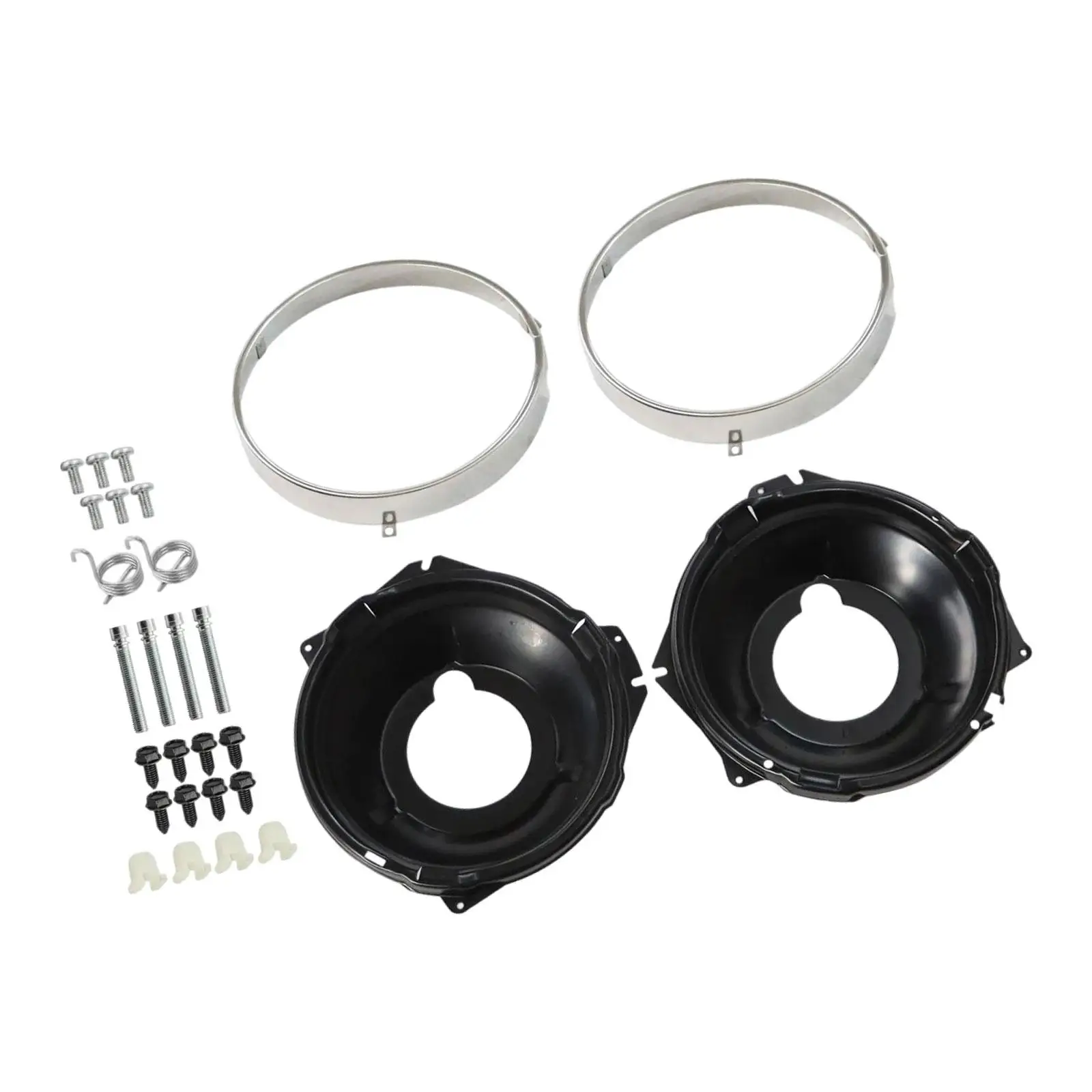 28x-headlamp-retaining-rings-mounting-bucket-kit-headlight-metal-rings