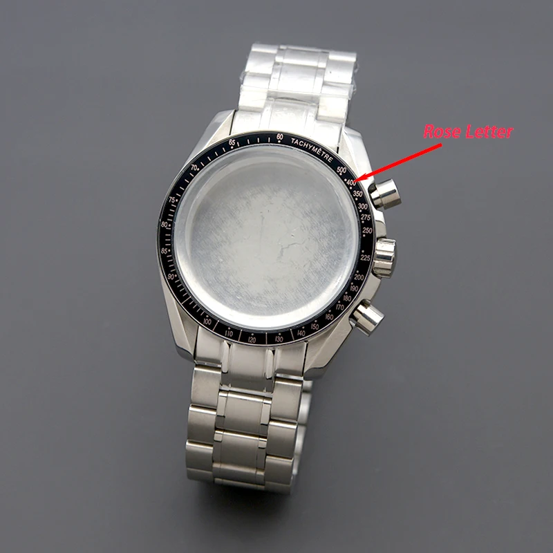 39.5mm Superb Case Accessories Fit Speed master VK63 Multifunctional Quartz Movement