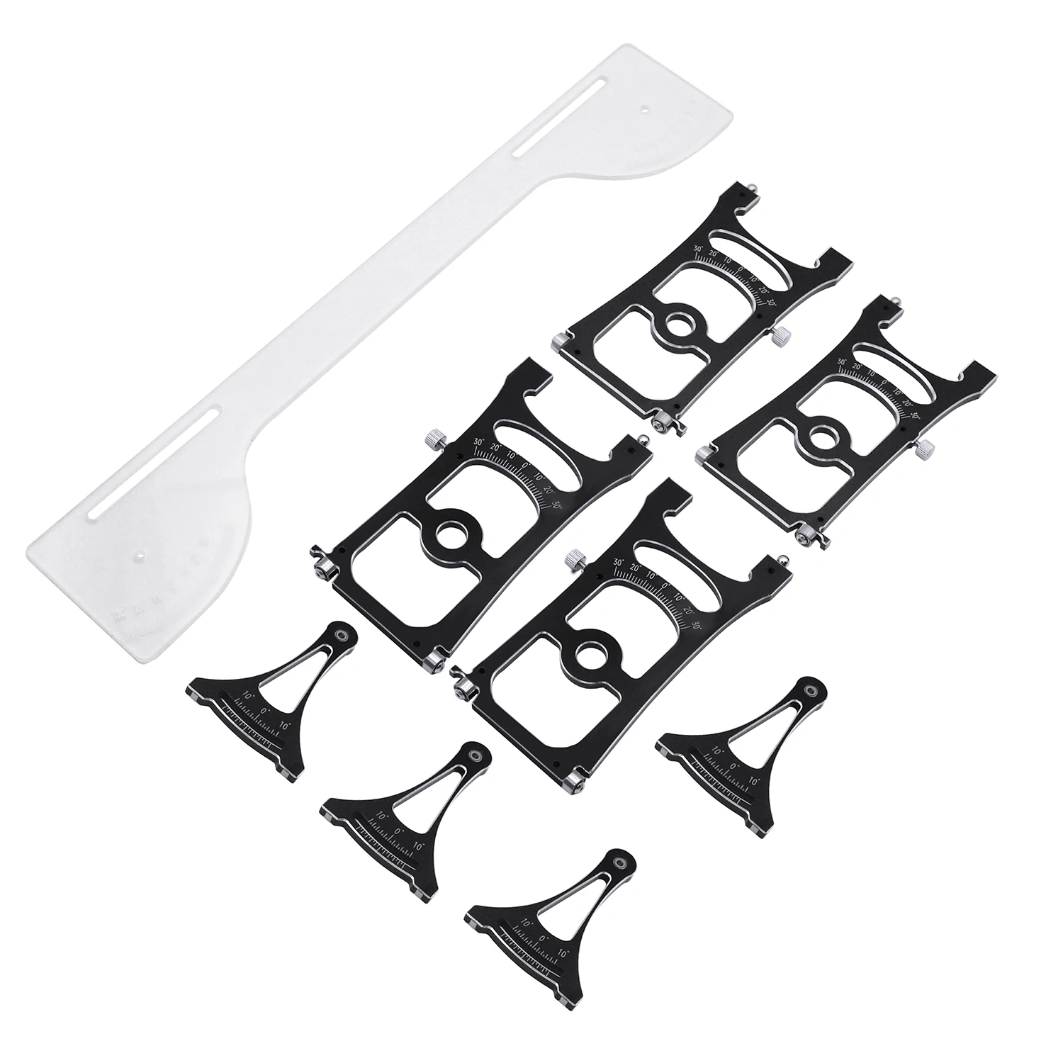 

Aluminum Chassis Setup System Measuring Tool Set With Ruler Wrench For Arrma losi 1/7 1/8 Yikong YK4082 MJX H8H Upgrade Parts