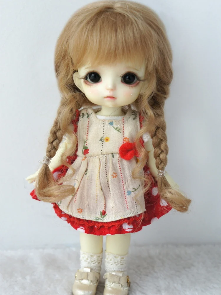 D2033B All Sizes Fashion Briads BJD Mohair Wig Two Styles For Tiny Lati OB11 YOSD MSD SD Hair Wholesale Doll Accessories