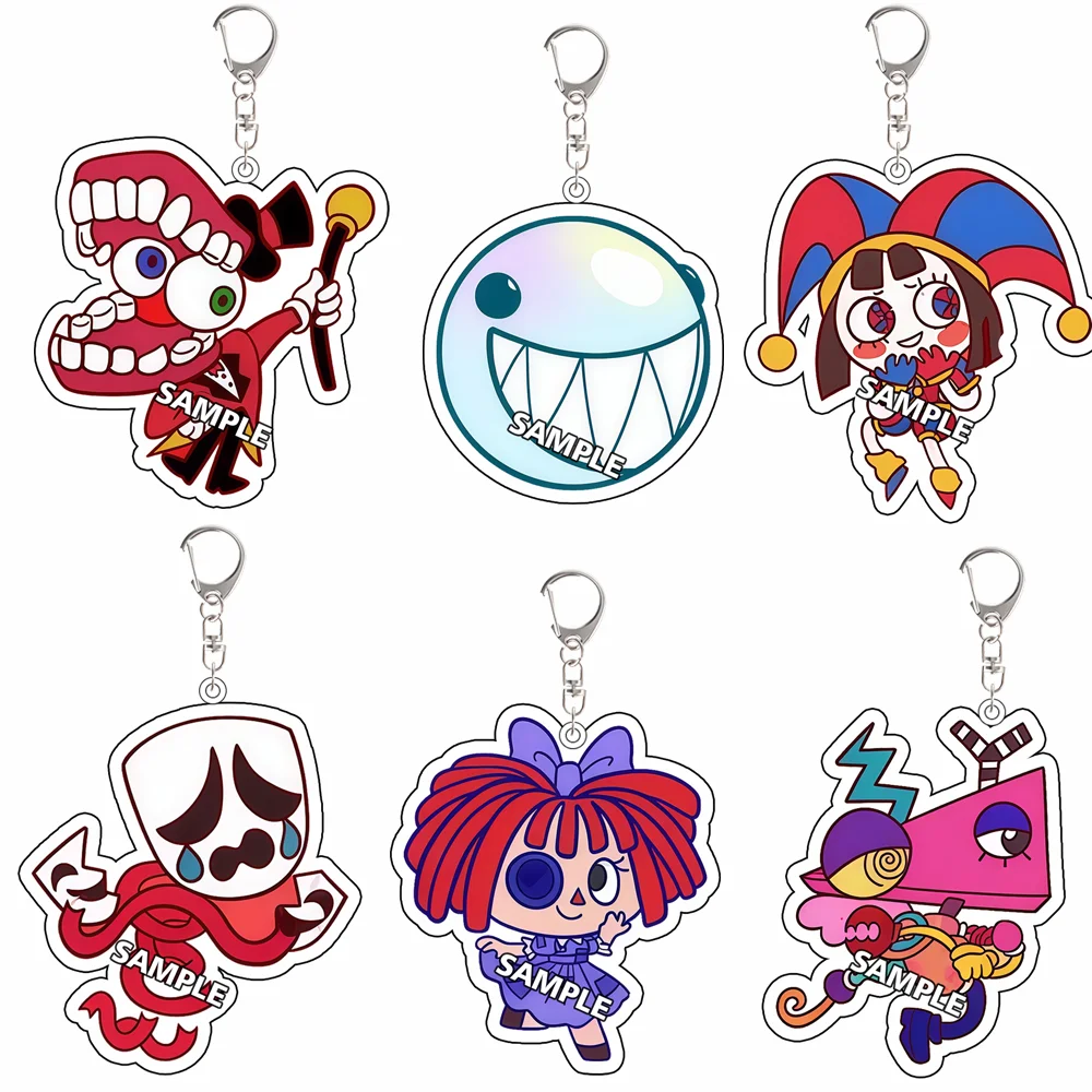 

Anime Peripheral TADC Pomni Ragatha Gangle Caine Bubble Acrylic KeyChain Cartoon Decoration Pendant Backpack Accessories Gift