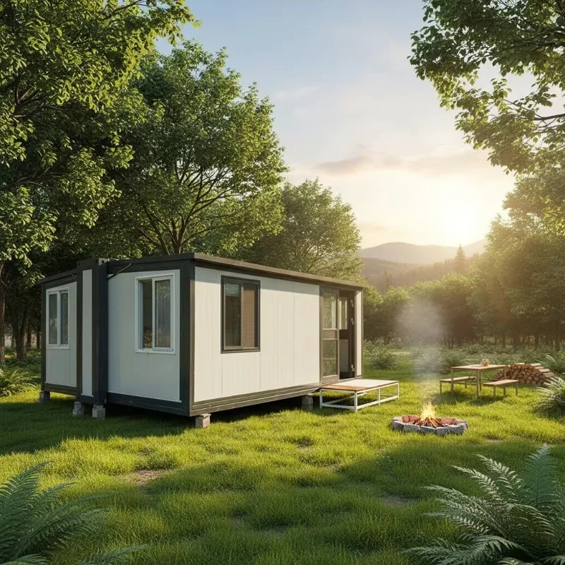 YG Customized 30Ft Camping Modular Hut Fold Out Unfolding Movable Portable Expandable Container House