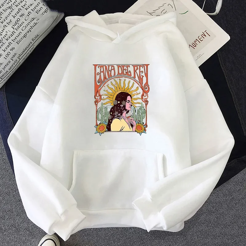 Lana Del Rey Cherry Hoodies Famous Singer Graphic Printing Sweatshirt Men/Women Clothing Streetwear Winter Hooded Warm Pullovers