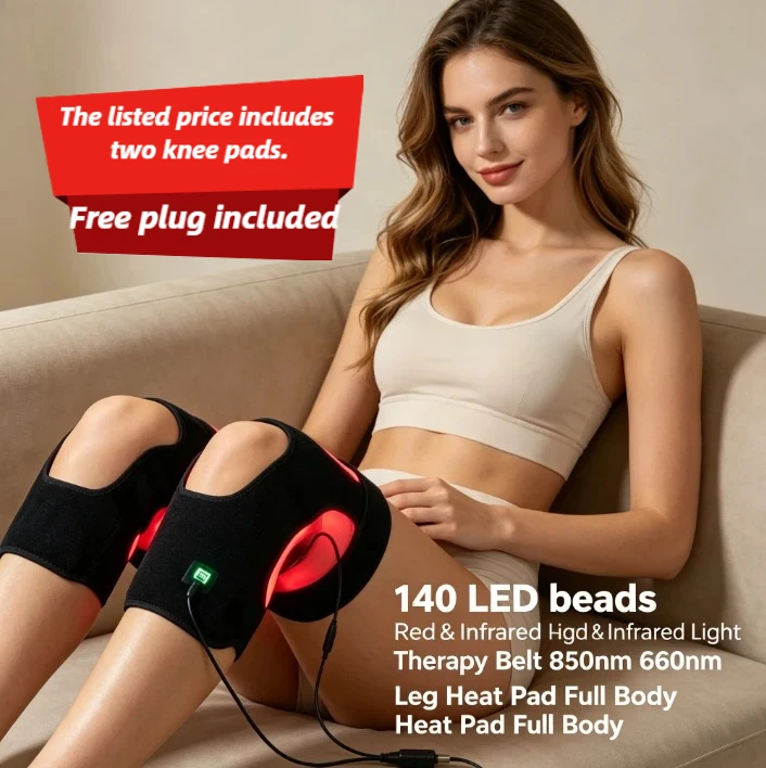 Leg Joint Shoulder Elbow Knee Pad, 660nm Red Light & 850nm Near Infrared Light, Skin Care Support, Knee Pain Relief Inflammation