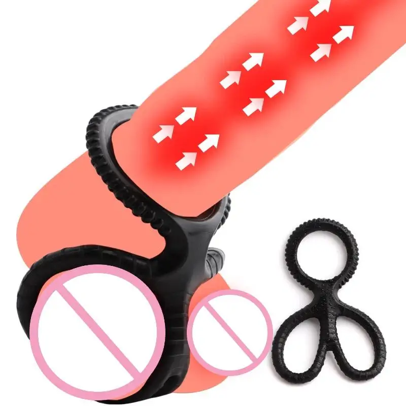 NEW 1 Piece SM Male Penis Ring Silicone Semen Delay Ejaculation Reusable Cock Ring Enlargement Lock Sex Toy For Men view 4