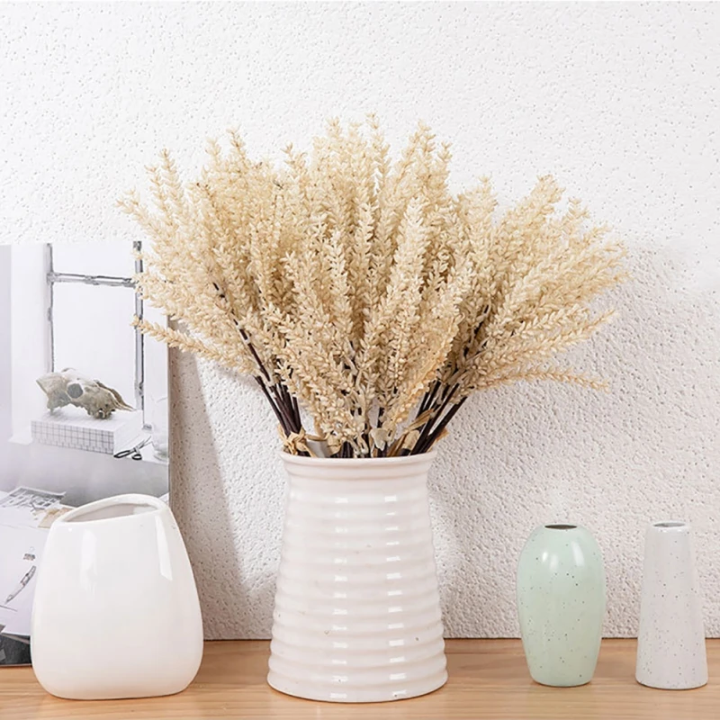 محاكاة آذان القمح يترك حبة قمح الزهور بوهو الخريف الديكور القمح الحزم ينبع حزمة للحزب ديكور منزلي للزفاف
