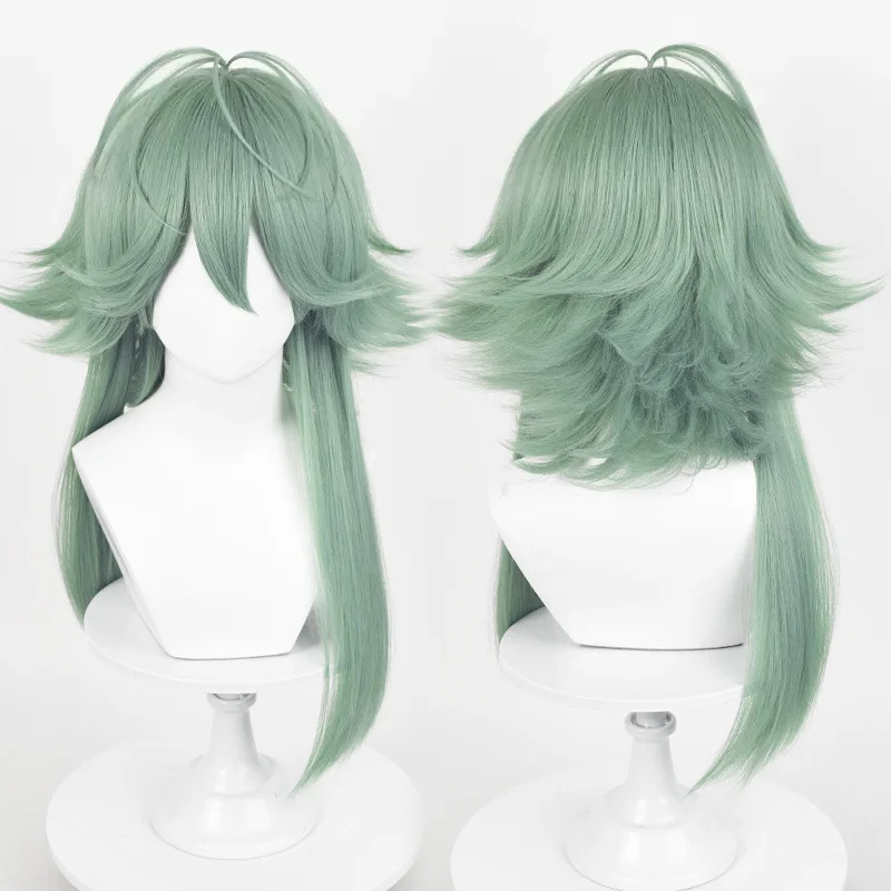 Izereel Heart Steel Cosplay Pruik Lang Krullend Achterwaarts Stijl Mannelijke Groep Simulatie Hoofdhuid Pruik