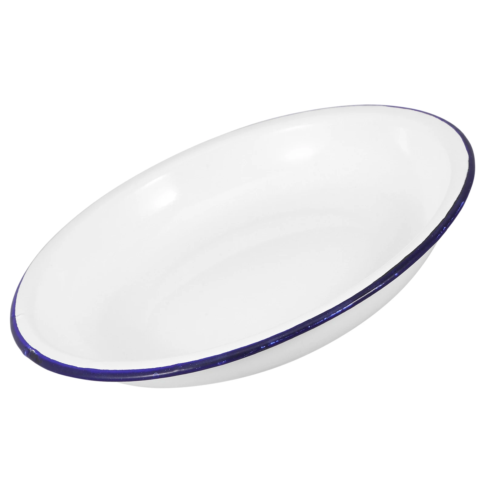 

Enamel Salad Plate Deep Design Unbreakable Vintage for Casual Formal Dining Deep Dinner Plates