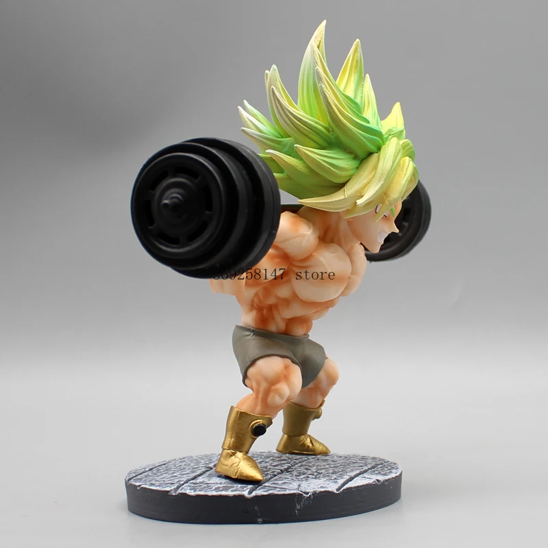 Figura de acción de Dragon Ball Broli, modelo de colección de PVC de 16cm, GK, levantamiento de pesas, Fitness, Broly, regalos de Adorno