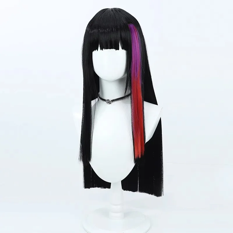 Metallic Rouge Rouge Red Star cosplay wig mecha girl BONES Halloween gift