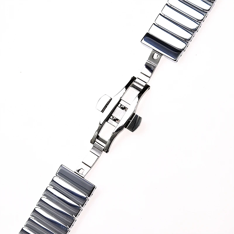 22mm silver rose gold ceramic watch band strap bracelet belt for Samsung Galaxy S3 S4 46mm watch Huawei watch GT2 Suunto Garmin