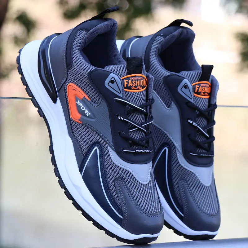 Fashion Men's Shoes Four Season Comfortable Ersatile Youth Running Sports Shoes Wear-resistant Casual Color Blocking Dad Shoes