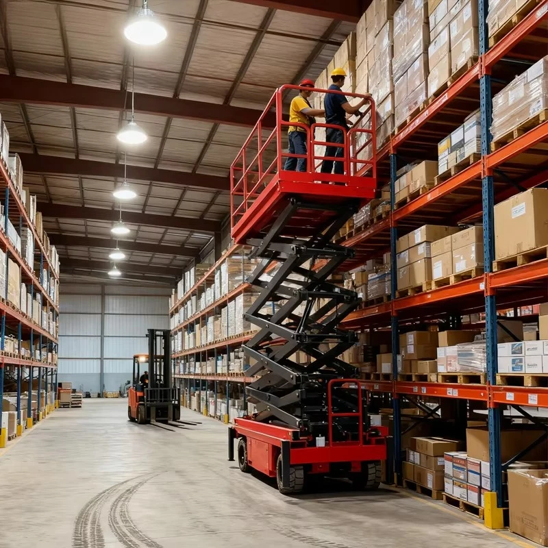 Best Quality Self-Propelled 4m-6m Scissor Lift Tables Compact Design Warehouse Solution with Customizable Size/Color/Branding