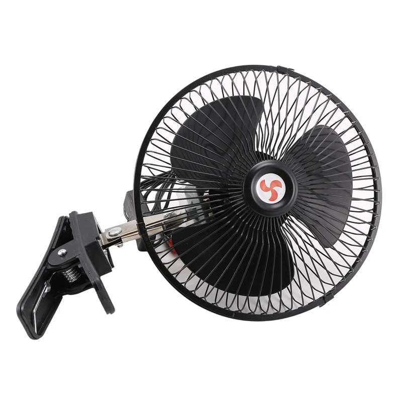 12V Portable Vehicle Auto Electric Car Fan Oscillating Car Cooling Fan Low Noise With Cigarette Lighter