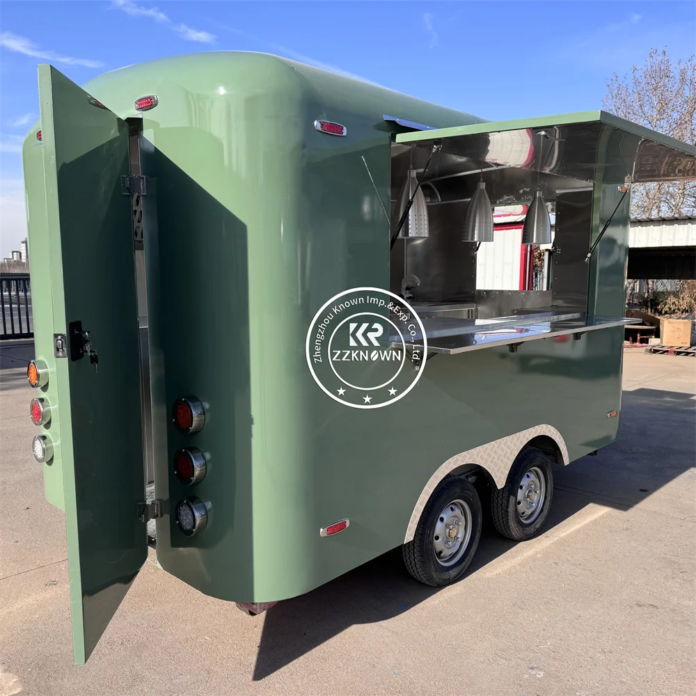 Commercial Mobile Food Truck Professional Ice Cream BBQ Burger Truck Luxury Concession Food Trailer For Commercial Use