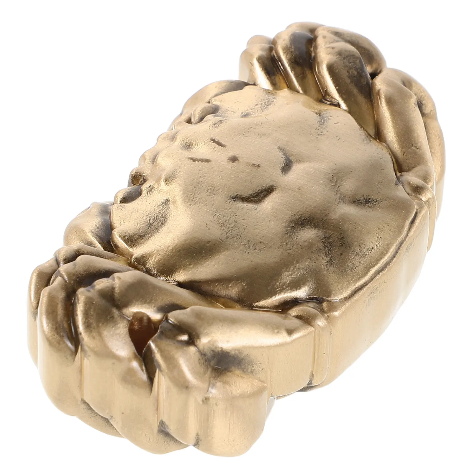 

Вращающаяся латунная скульптура краба ручной работы: детализированное украшение в виде животного для гостиной, рабочего стола, кабинета, улучшающее эстетический вид, ретро-металл