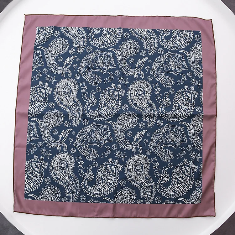 53*53 سنتيمتر باندانا الموضة النساء وشاح الرقبة منديل Foulard الإناث الأوشحة النساء الحجاب سيدة شال يلتف مربع الرأس #3