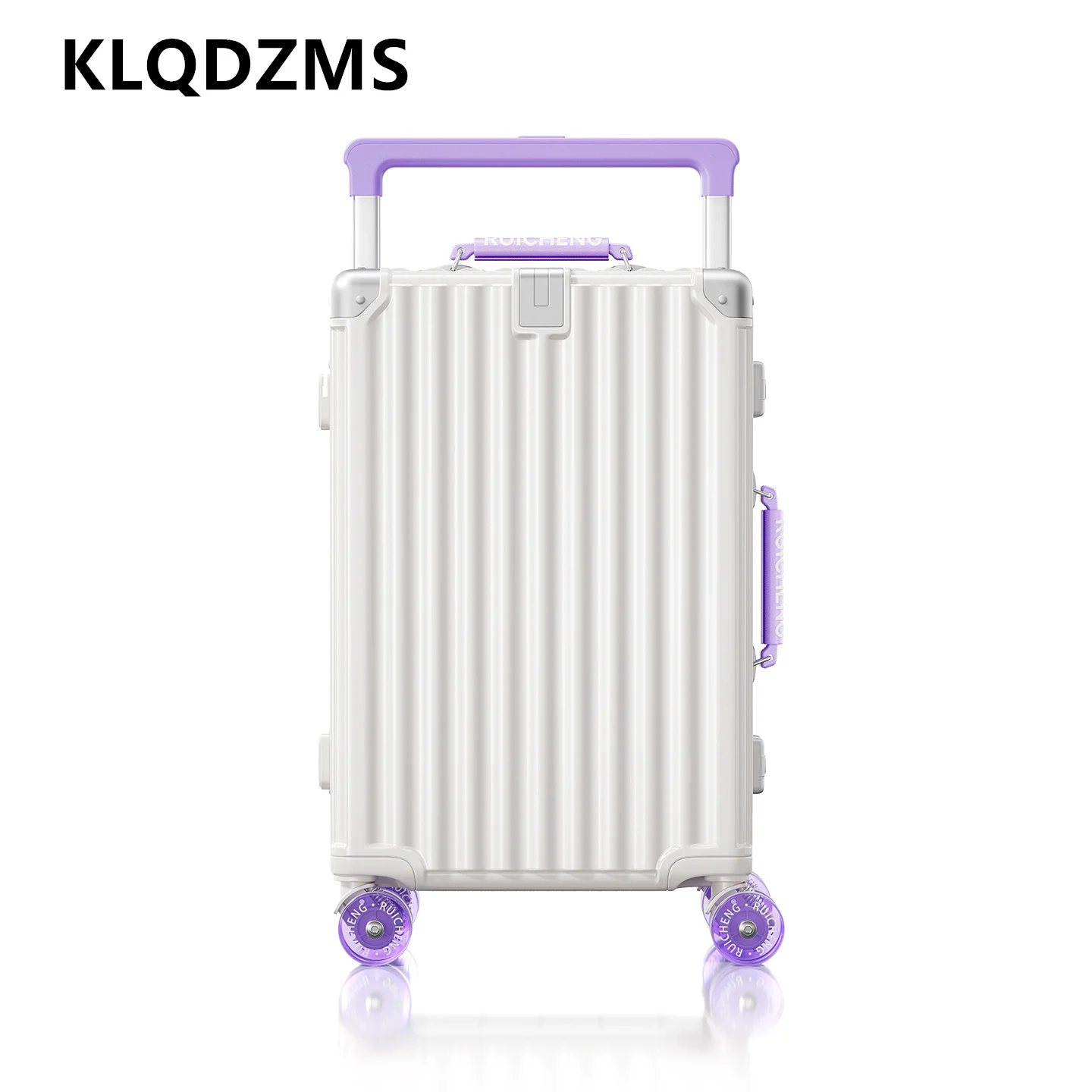 KLQDZMS Aluminum Frame Suitcase New 20 Inch ABS+P Boarding Box 22