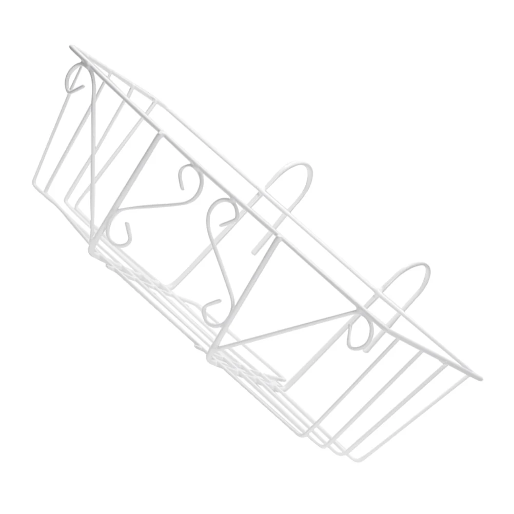 

Balcony Flower Stand Planters Window Hanger Basket Hanging Metal Rack for Plants Outdoor Pot Holder Storage Rack Planter Basket