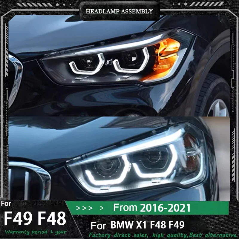 

Car Accessories for BMW X1 F48 Head Lamp 2016-2019 For BMW F49 headlight DRL Turn Signal Low High Beam Projector Lens
