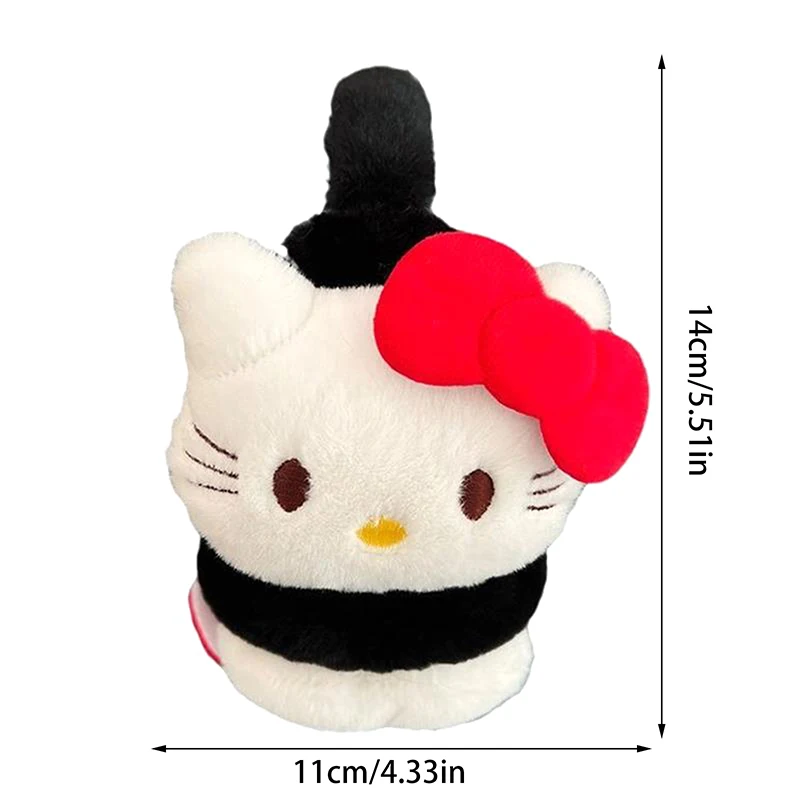 Cartoon Sanrio Plush Earmuffs Cute Bow Hello Kitty Girl Ear Warmth Supplies Autumn Winter Warm Windproof Ear Protection Earmuffs