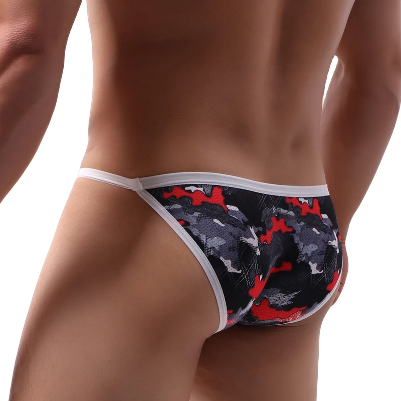 New Arrival Sexy Men Underwear Breathable Printed Briefs Male Underpants Cuecas Calzoncillos Briefs Bulge Pouch Bikini Jockstrap