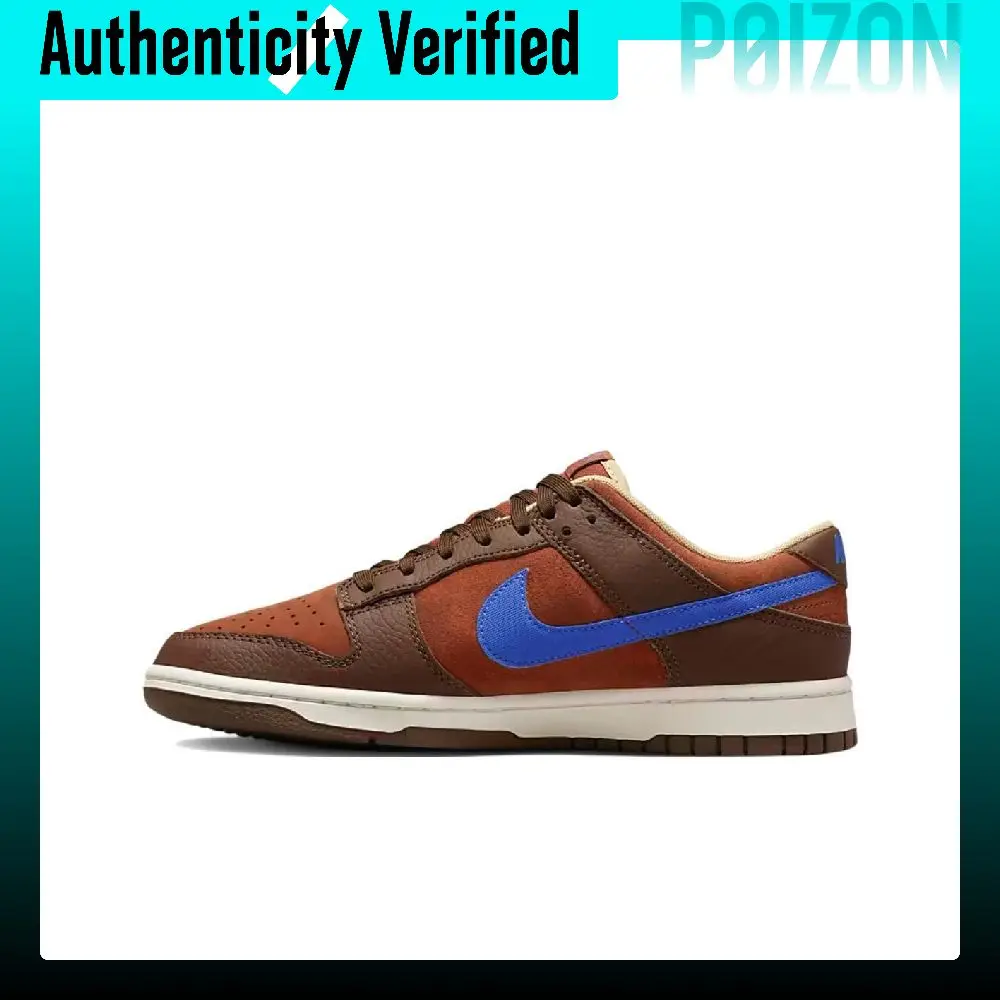 Nike Dunk Skateboard Shoes Men's Low Top Brown/Blue DR9704-200