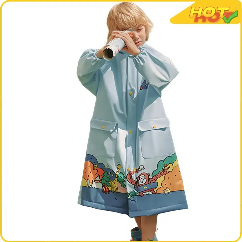 

Dry Lightweight Rain Jacket for Hiking School Children Outdoor Raincoat with Hood & Pockets Students Rain Cape Quick