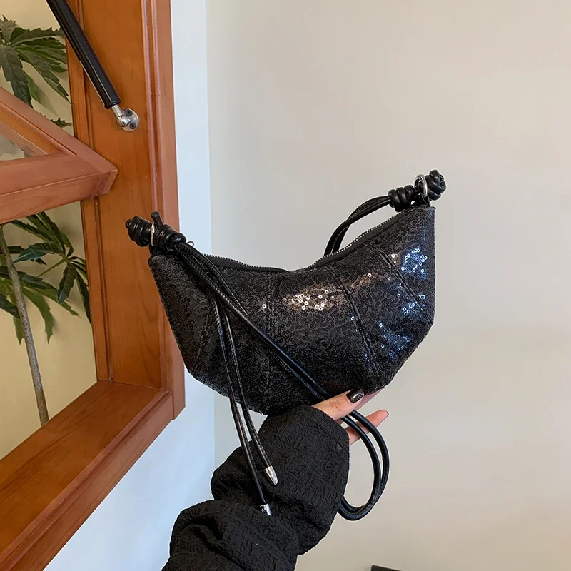 

Мягкие швейные нитки из искусственной кожи с блестками, 2021, женские сумки высокого качества на молнии, новые весенние универсальные женские сумки