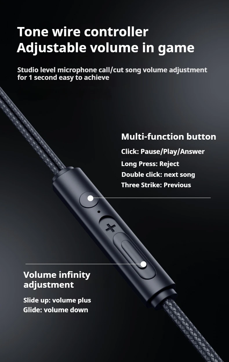 EARDECO Für Samsung Kopfhörer HiFi-Sound In-Ear USB Typ C 3,5mm Mit Kabelsteuerung Kabelgebundene Ohrhörer Für Galaxy S24 S23 S22 Ultra – Detail 12