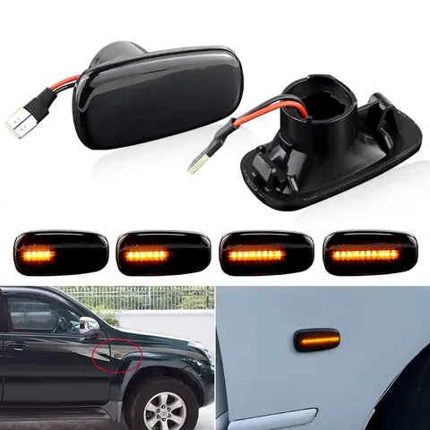 2Pc Dynamic LED Side Marker Light Tuan Signal Lamp For Toyota Altezza Wish Land Cruiser 200 Prado 120 WiLL Cypha VS Prius 2 RAV4