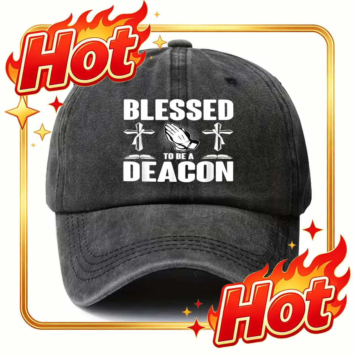 Custom Hat Christian Faith Blessed Butler Trucker Hat - Adjustable Snapback Cap with Cross & Scripture Designs, Quick-Dry Mesh B