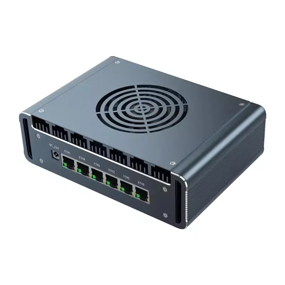 산업용 컴퓨터 pfSense 라우터 OPNsense Proxmox, 12 세대 인텔 N100 방화벽 기기, 6x2.5G i226-V 미니 PC, DDR5 2x M.2 NVMe