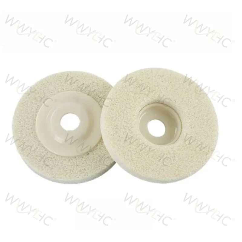 10Pcs White Dry Sponge Buff Wheel Nylon Fiber Refurbishing Disc Marble Care Polishing Pad Fit for Angle Grinder Stone Processing