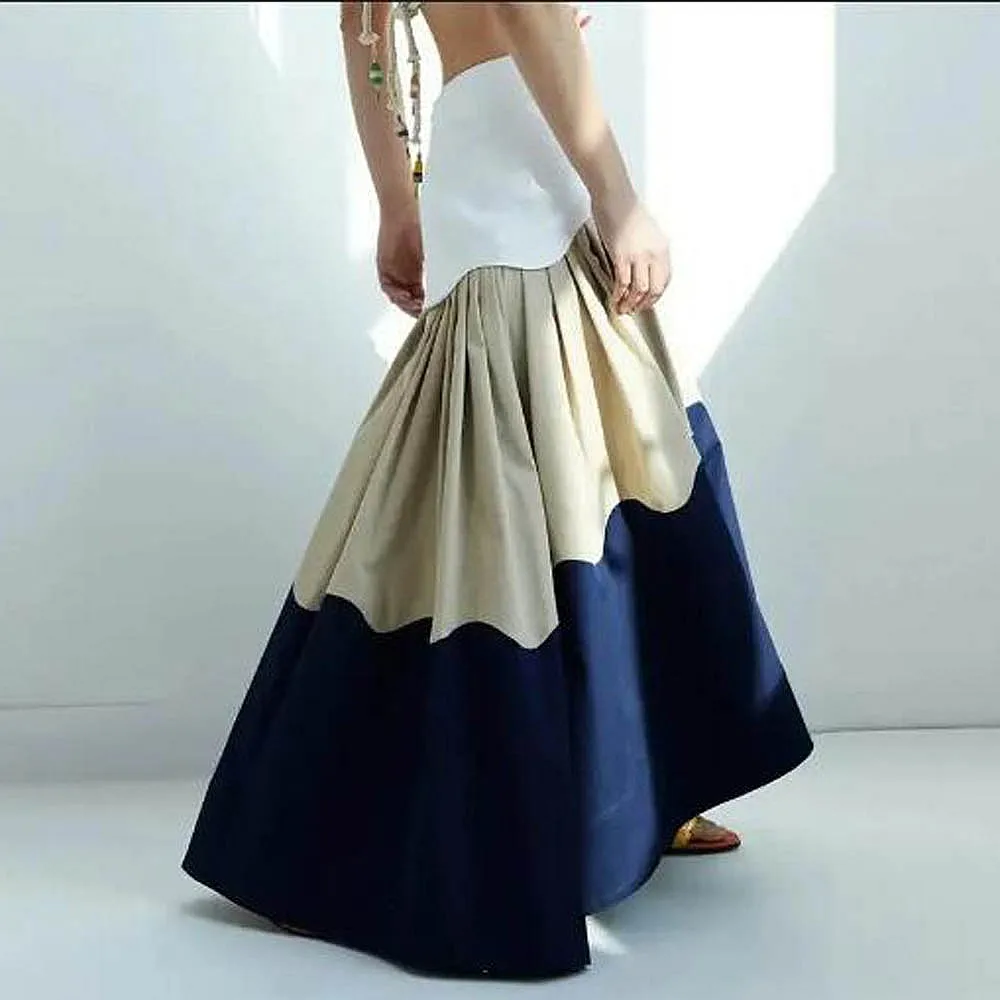 Mixed Colors Mermaid Skirts For Women Sheath High Low Ankle length Maxi Birthday Skirt Women Party Bottom