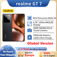New realme GT 7 5G Smartphone 7000mAh Battery Dimensity 9400‌e 50MP+50MP Camara 6.78'' 120Hz Screen  IP69 120W Ultra Charge NFC