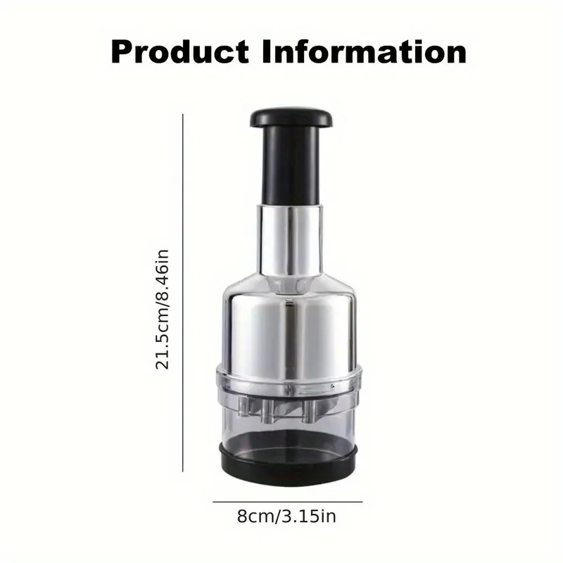 11-in-1 Manual Garlic Press and Vegetable Chopper Multi-Purpose Portable Kitchen Tool with Lever Design Durable for Home Cooking