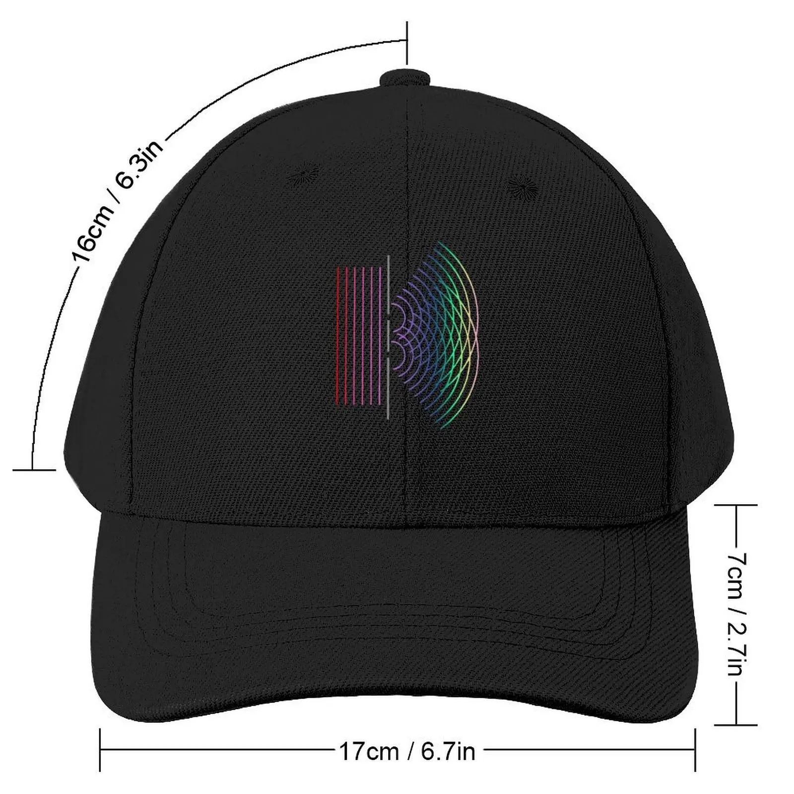 Double Slit Light Wave Particle Science Illustration For Light Scientists Students And Teachers Of General RelativitBaseball Cap