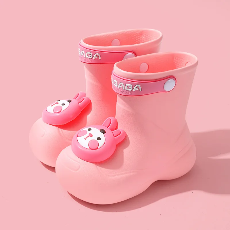 Cartoon Panda bambini stivali da pioggia orso coniglio animali ragazzi ragazze scarpe da acqua EVA morbido impermeabile antiscivolo bambini stivali