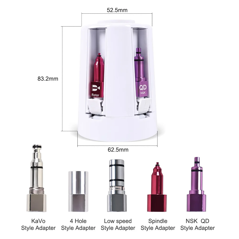 ELIJAH Dental Handpiece Cleaning Machine Oil Spray With 5 Style Connector Air Turbine Lubrication System Dentistry Maintenance
