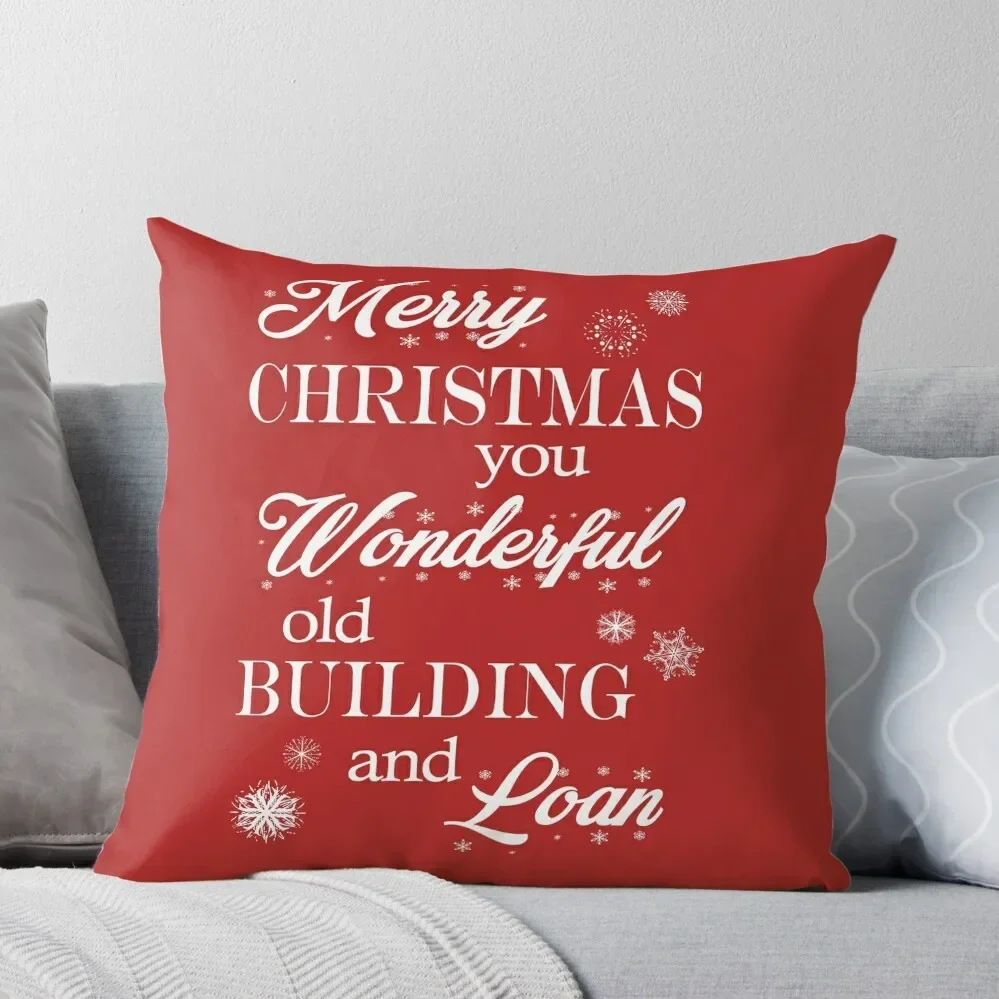 It's a Wonderful Life Building and Loan Throw Pillow Pillow Cases Decorative Decorative pillow case