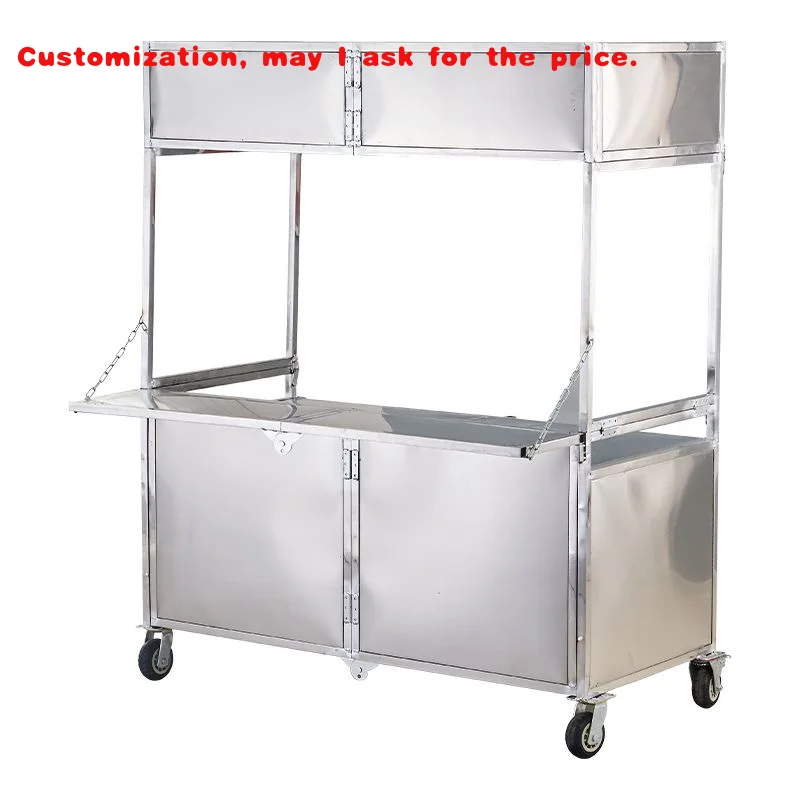 

на заказ.Закуски для ночного рынка для завтрака Холодный напиток Фаст-фуд Напиток Кофе Передвижные многофункциональные складные тележки для доставки