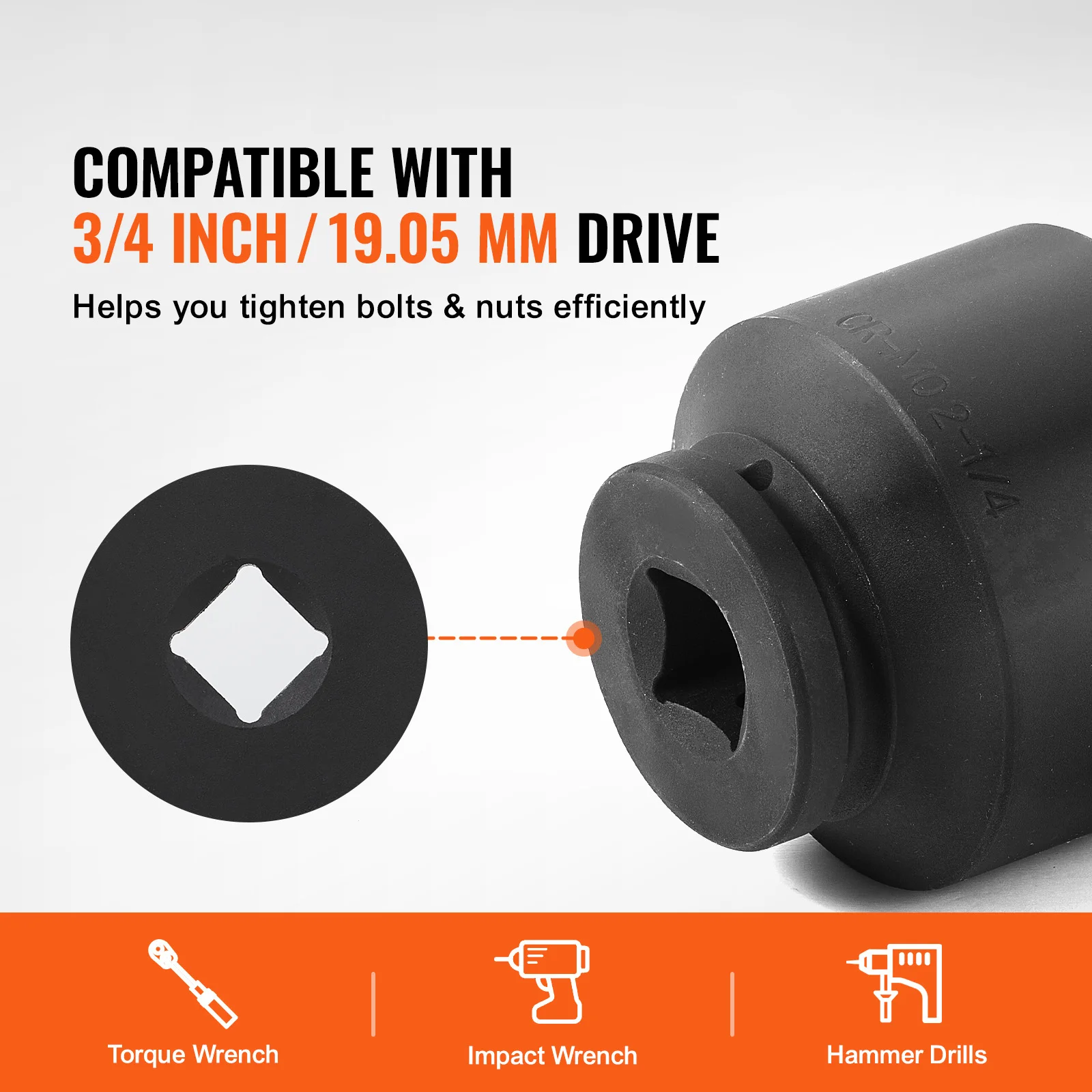 Axle Nut Impact Socket Set, 3/4