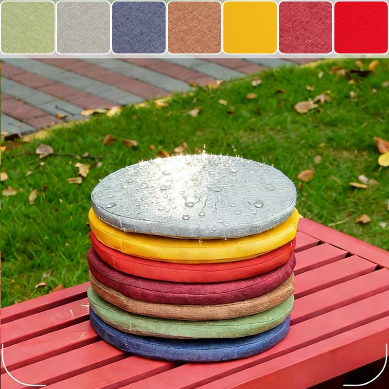 

1PC Thickened Breathable Round Seat Cushion Non-slip Hemp Cotton Pad for Garden Camping Office Chair Meditation Home Decoration