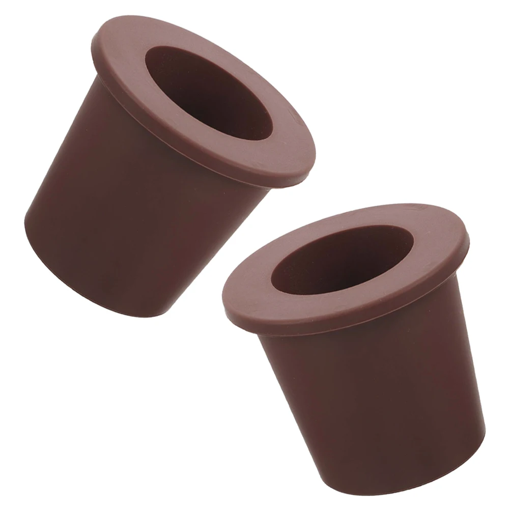 

2Pcs Silicone Umbrella Cover Wedge Plug Fixing Table Plugs Parasol Hole Brown Outdoor AntiScratch Sunshade Protector Table