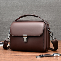 New Men's Shoulder Crossbody Business Casual Portable Small Fashion Trend   Backpack Leather Bag Men's