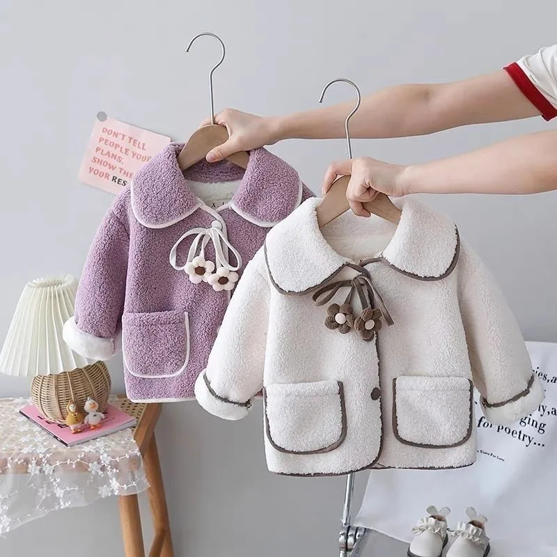 

2025 winter new Baby Girls Boys Turn down Collar Coats down Jackets parkas Fashion Kids Children Tops Clothes Overcoats