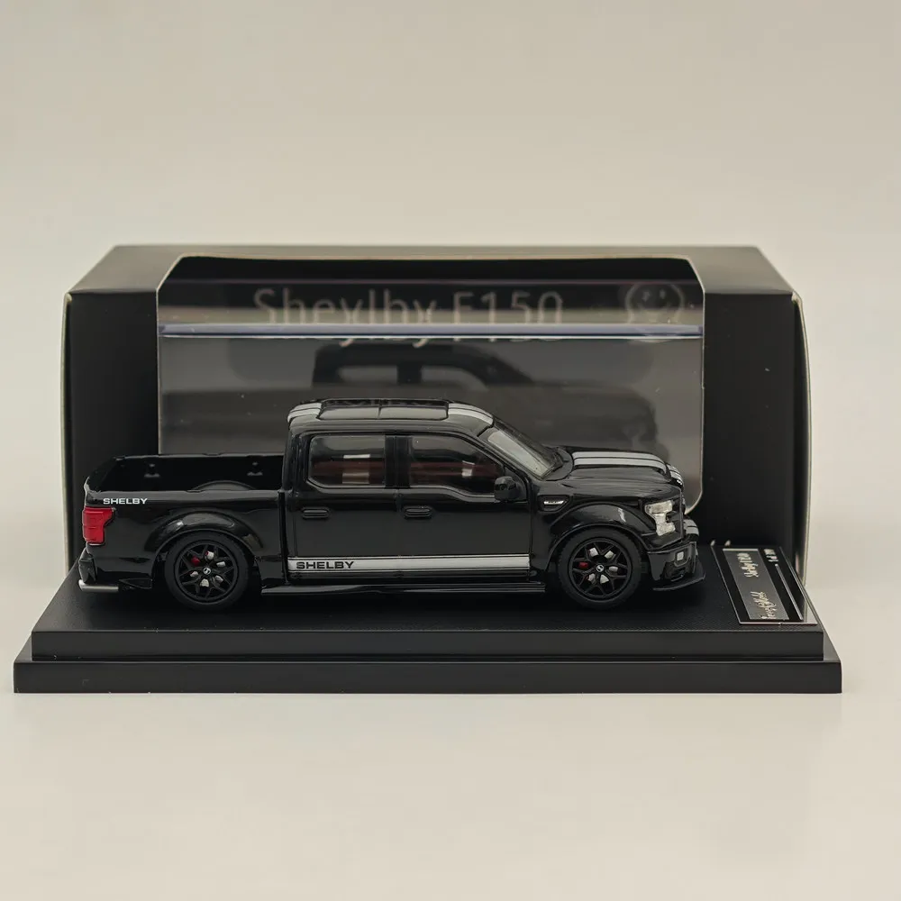 Funny Model 1/64 Scale SHELBY F-150 Shelby Super Snake Pickup Diecast Models Car Limited Collection Auto Toys Gift Black